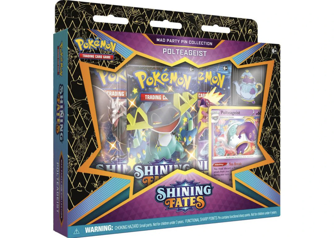 Pokémon TCG Sword &amp; Shield Shining Fates Mad Party Pin Collection Polteageist