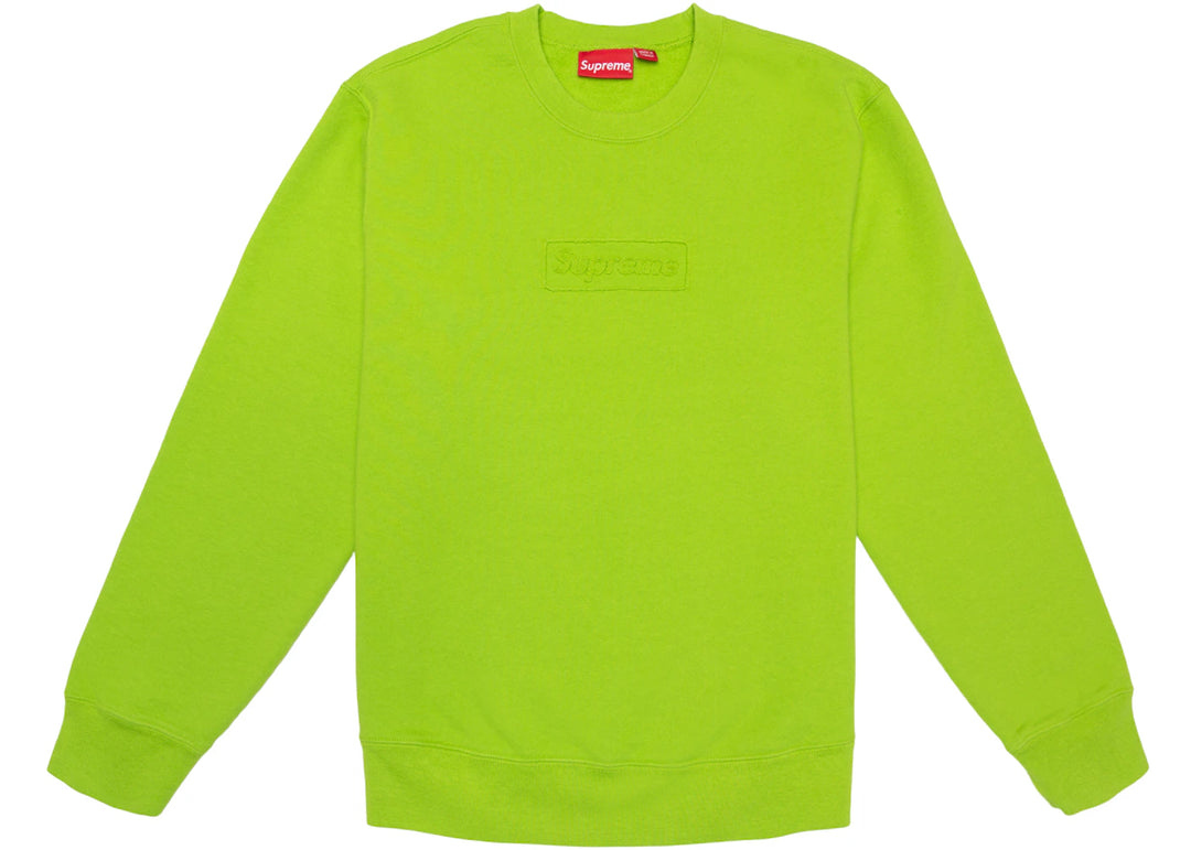 Supreme Cutout Logo Crewneck Lime