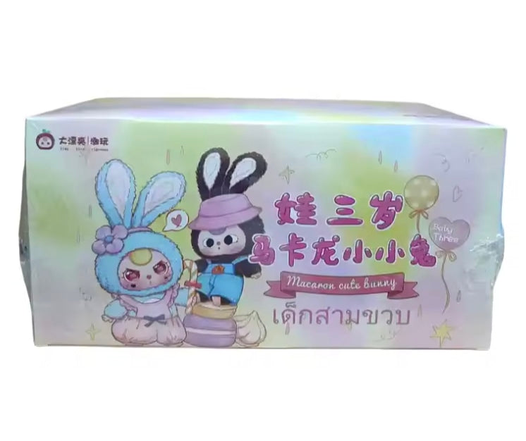 Baby Three Macaron Rabbit Stuffed SEALED CASE [6 Blind Box]