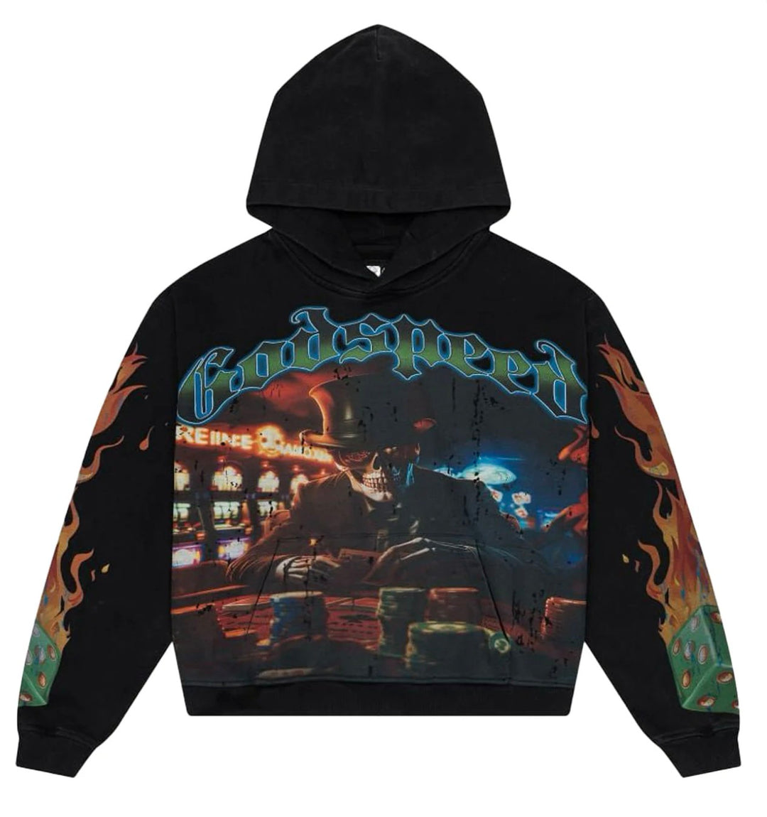 Godspeed Life's A Gamble Hoodie Black Wash