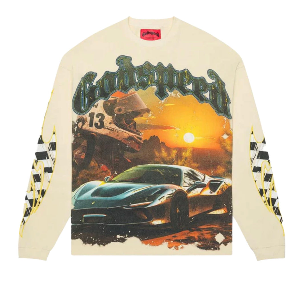 Godspeed Sunset Drift Layered T-Shirt Bone