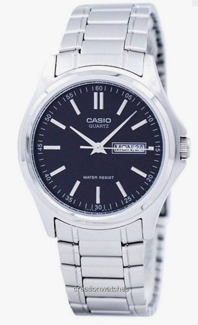 Casio Enticer Quartz Analog Black Dial MTP-1239D-1ADF