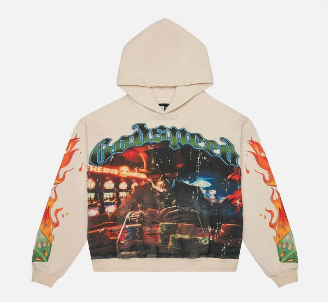 Godspeed Life's A Gamble Hoodie Bone
