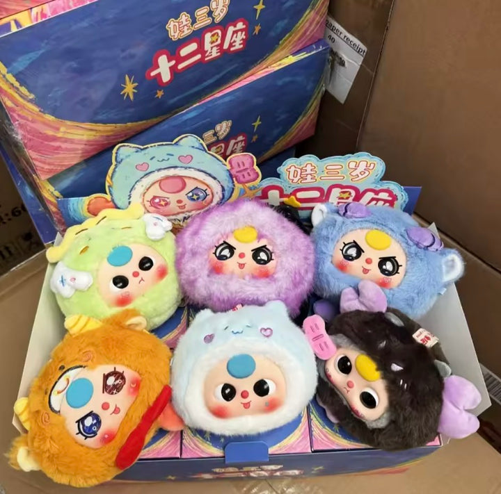 Baby Three Twelve Constellation Plush Pendant Blind Box (Full Set of 6)
