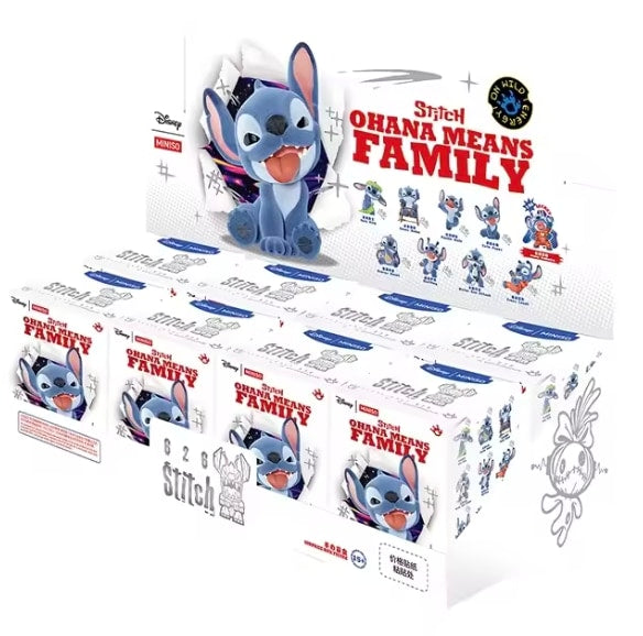 Miniso Stitch Ohana Means Family Blind Box Sealed Case (Set of 8)