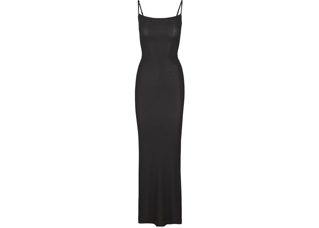 SKIMS Soft Lounge Long Slip Dress Onyx