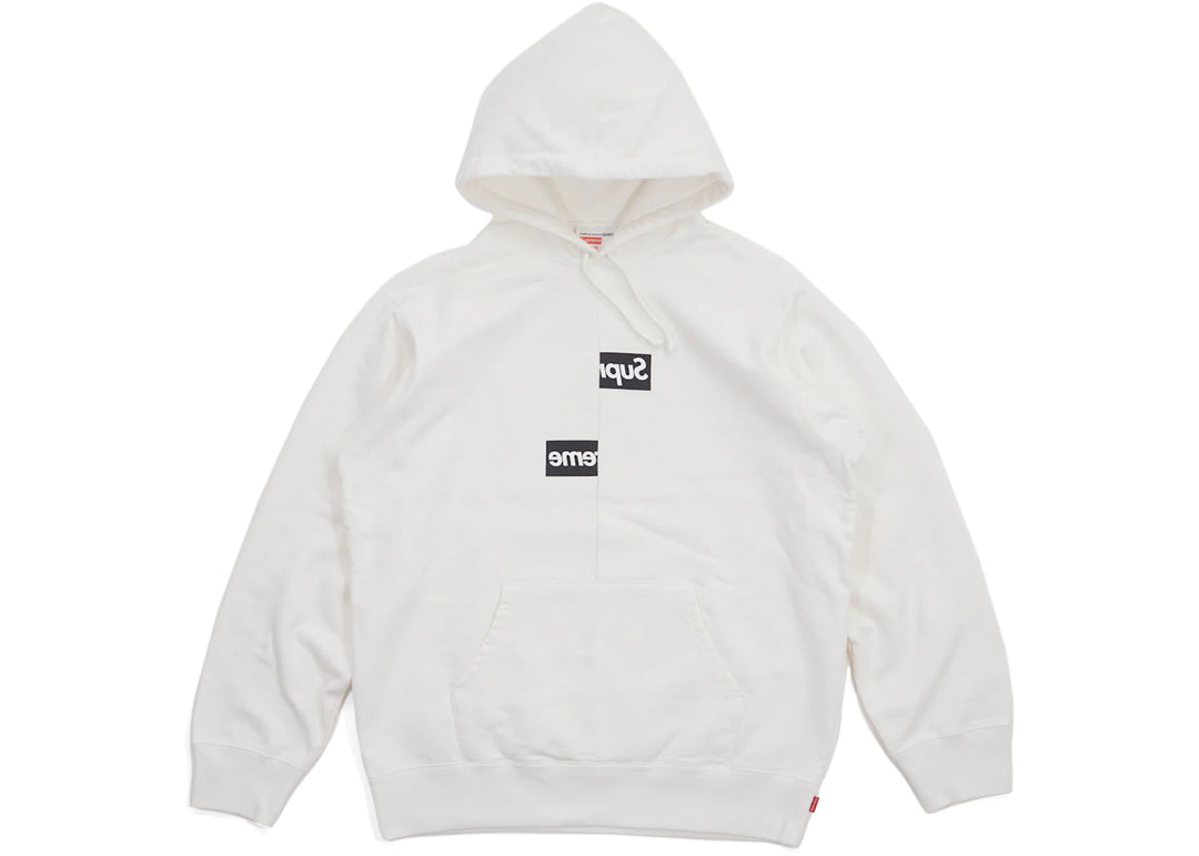 Supreme Comme des Garcons SHIRT Split Box Logo Hooded Sweatshirt White