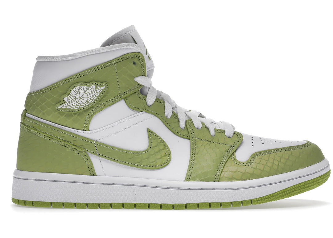Jordan 1 Mid Green Python (Women&
