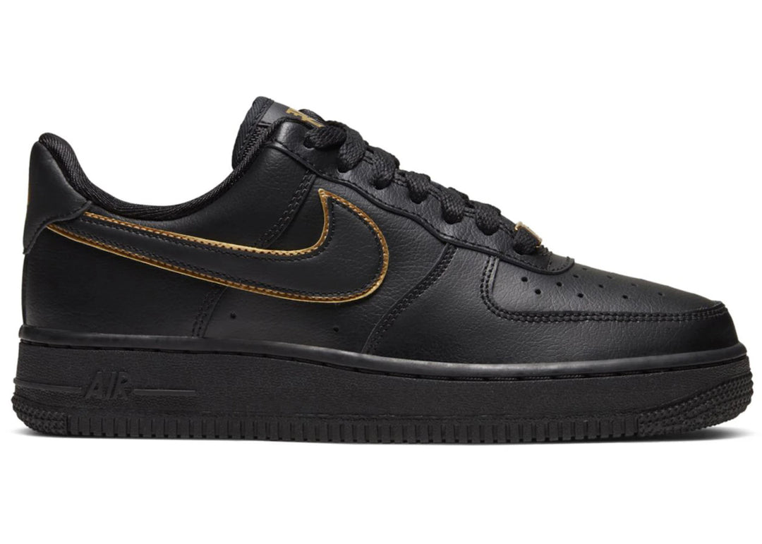 Nike Air Force 1 Low Black Gold Swoosh (Women&