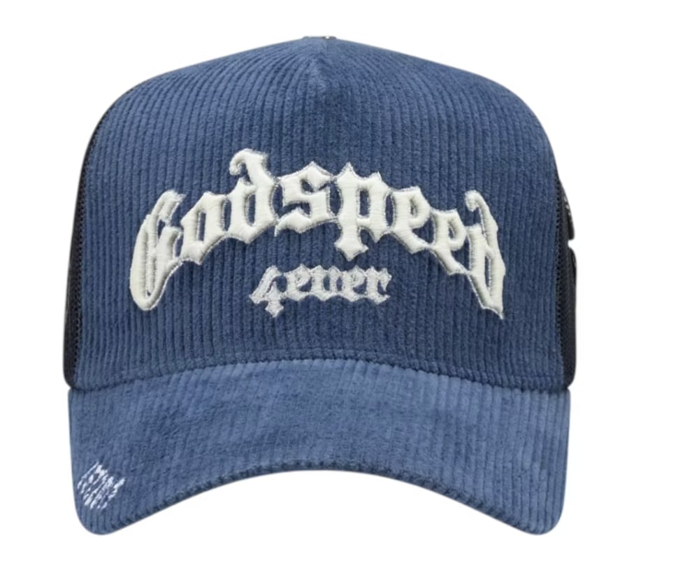 Godspeed GS Forever Corduroy Trucker Hat Blue