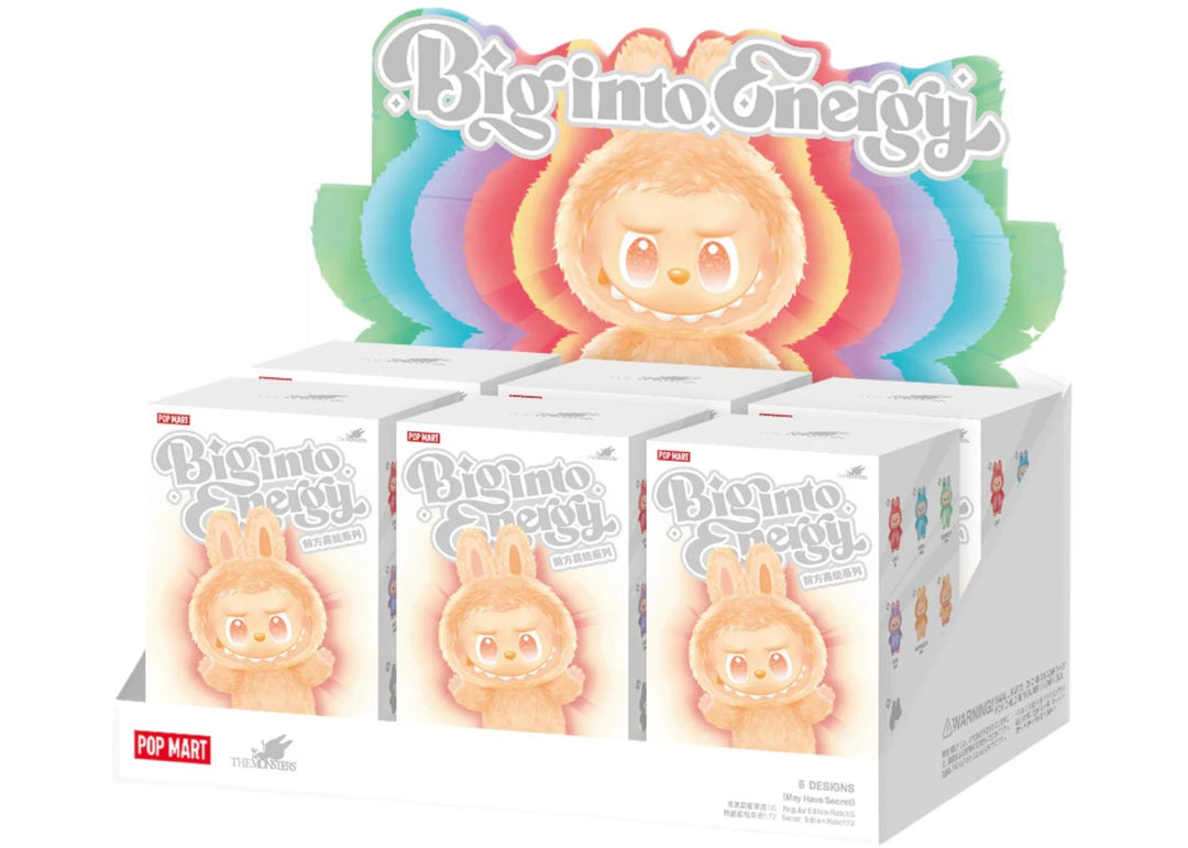 Pop Mart Labubu The Monsters Big into Energy Series Vinyl Plush Pendant Sealed Case (6 Blind Box)