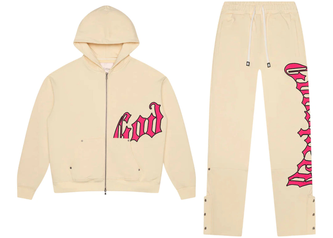 Godspeed OG Logo Sweatsuit Bone/Pink