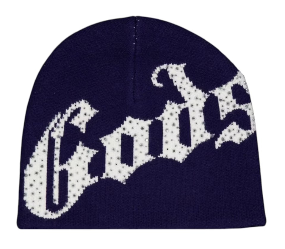 Godspeed OG Logo Studded Beanie Navy/White