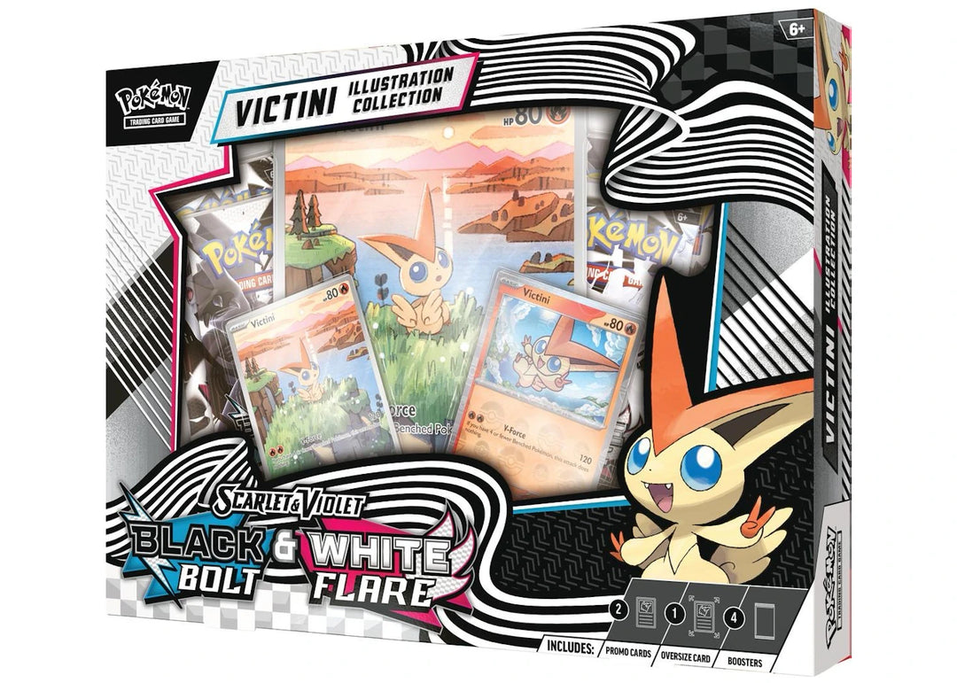 Pokémon Scarlet &amp; Violet Black Bolt/White Flare Unova Victini Illustration Poster Collection Box