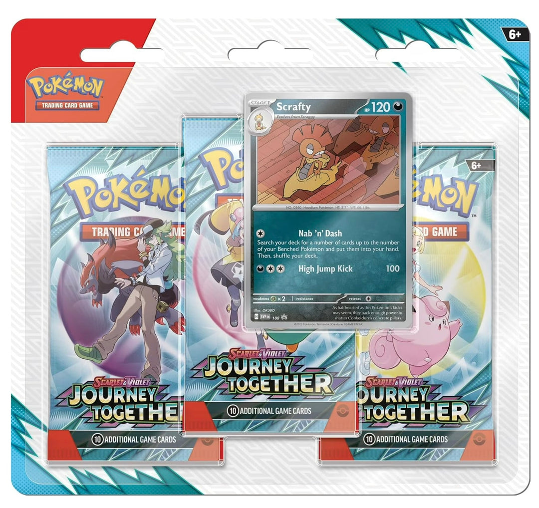 Pokemon Scarlet &amp; Violet—Journey Together Three-Booster Blister (Scrafty)