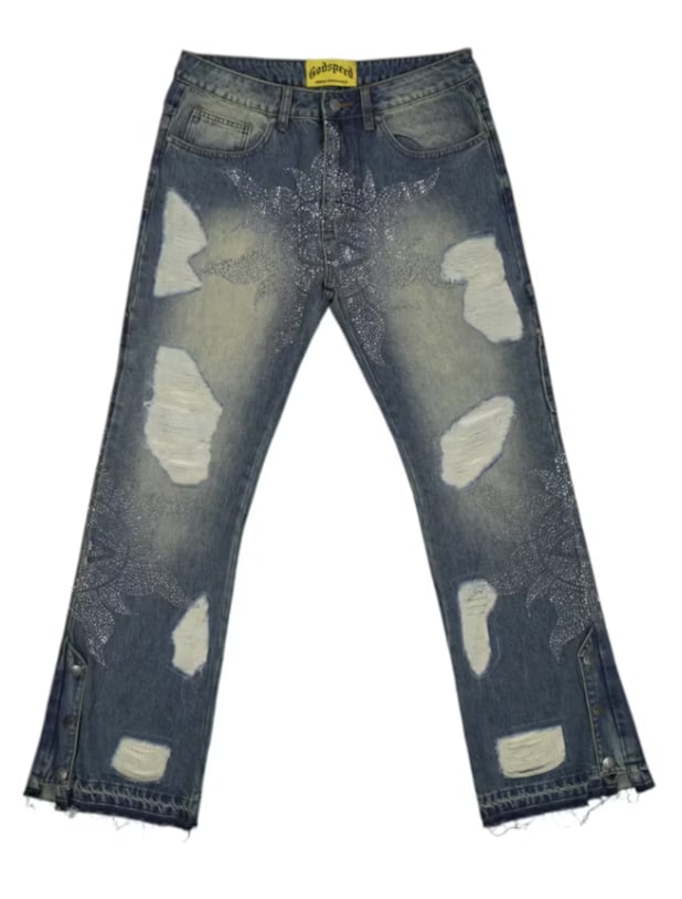 Godspeed Crystal Vizion Denim Jean Blue