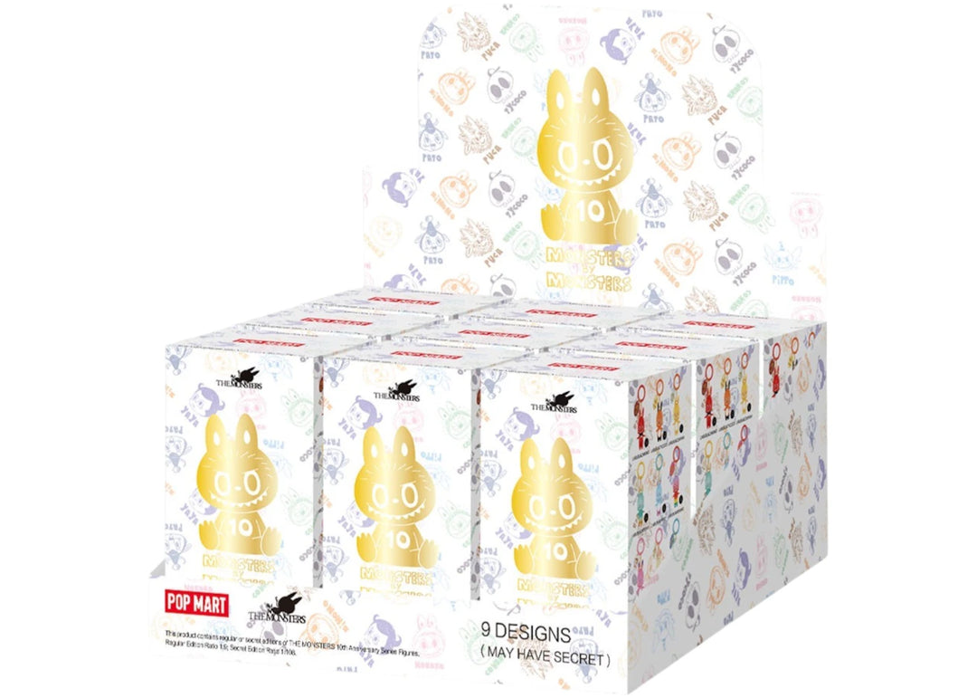 Sealed Case (9 Blind Box) The Monsters Labubu 10th Anniversary Series Figures