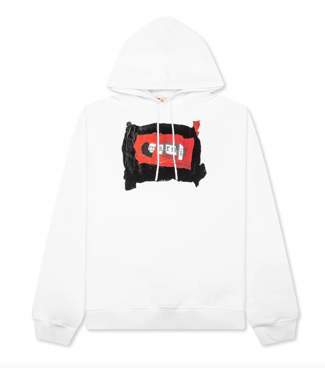 Marni Painted Collage Logo Sweatshirt White/Red