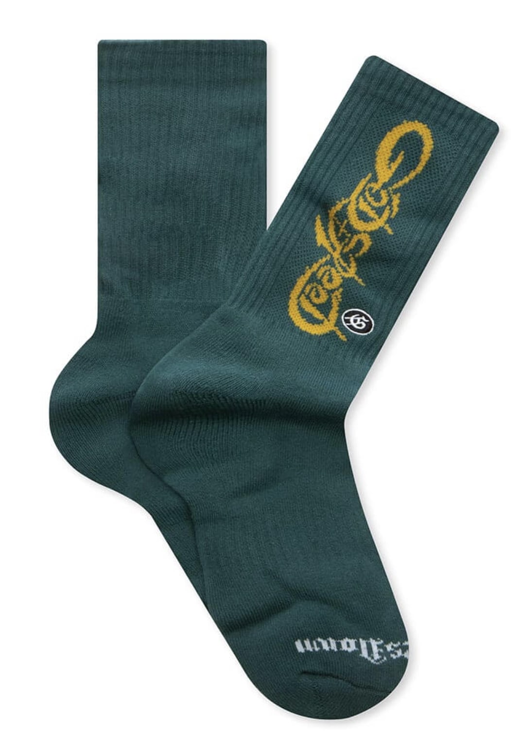 GodSpeed New Age Logo Sock Dark Green/Yellow