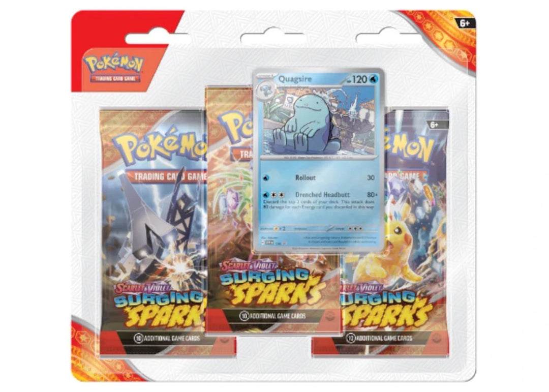 Pokèmon Scarlet &amp; Violet Surging Sparks Quagsire Promo 3 Booster Blister Pack