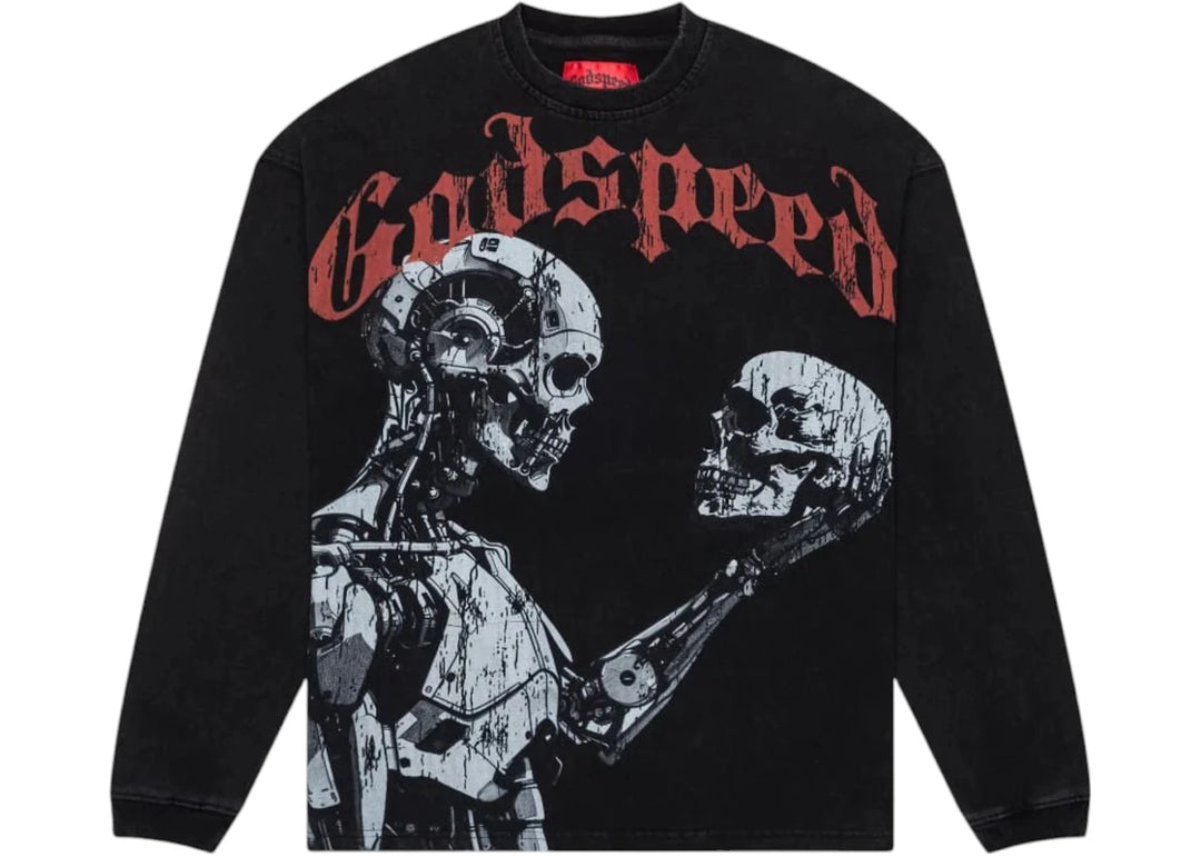 Godspeed Mankind vs AI L/S T-shirt Black