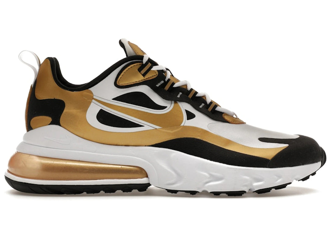 Nike Air Max 270 React White Metallic Gold