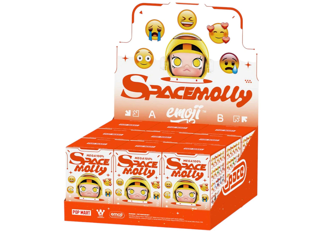 Pop Mart Mega Space Molly x emoji Series 100% Sealed Case (9 Blind Box)
