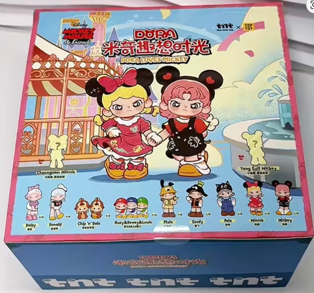 TNTSPACE x Disney Dora Loves Mickey Figures Sealed Case (Set of 9)