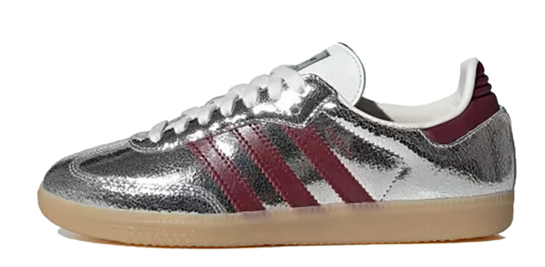 Adidas Samba OG WMNS "Silver Metallic - Shadow Red"