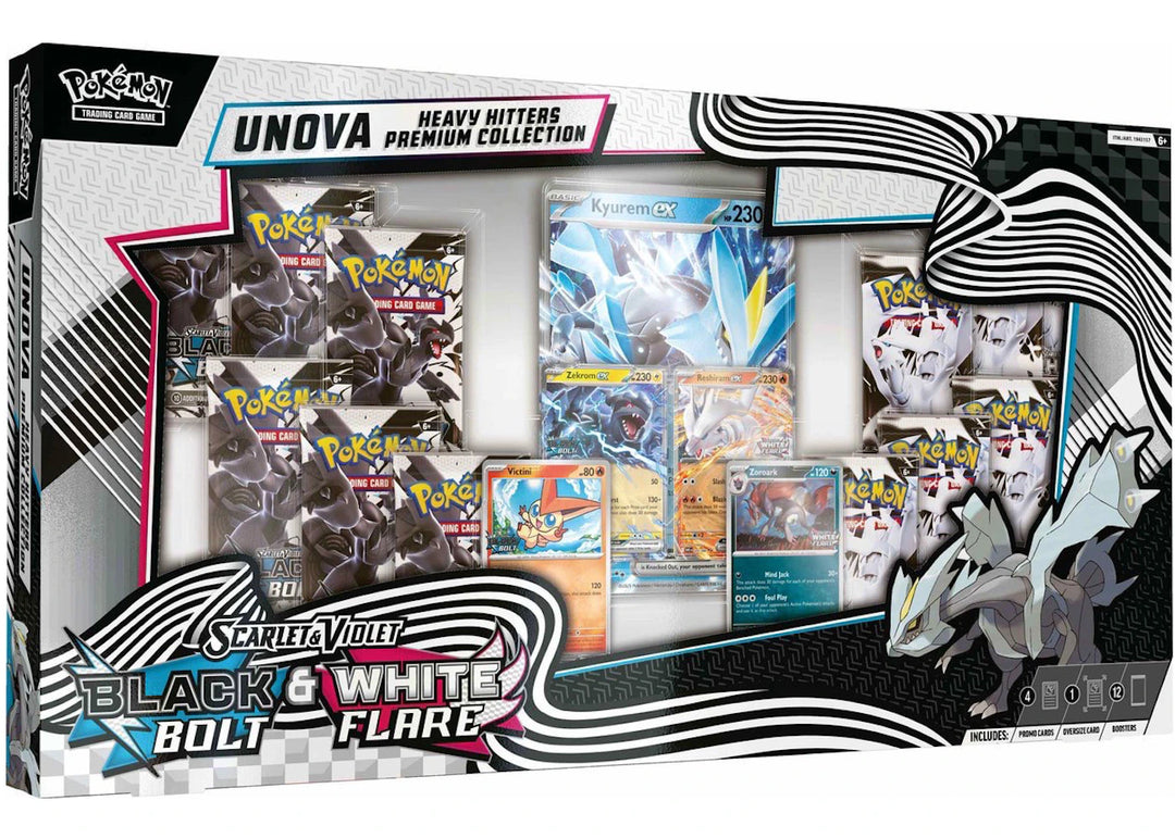2025 Pokémon Scarlet & Violet Black Bolt & White Flare Unova Heavy Hitters Premium Collection (Costco Exclusive)