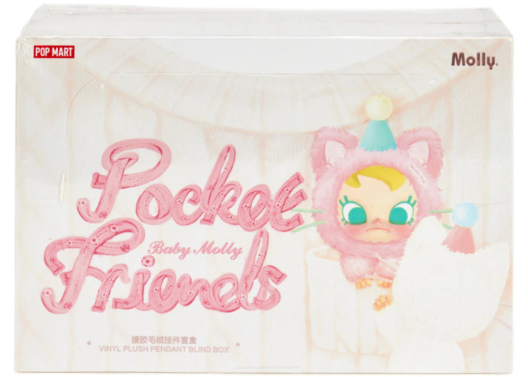 Pop Mart Baby Molly Pocket Friends Series Vinyl Plush Pendant Sealed Case (6 Blind Box)
