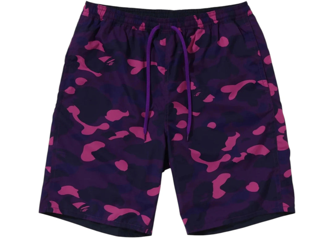 BAPE Color Camo Shark Reversible Shorts Purple Navy