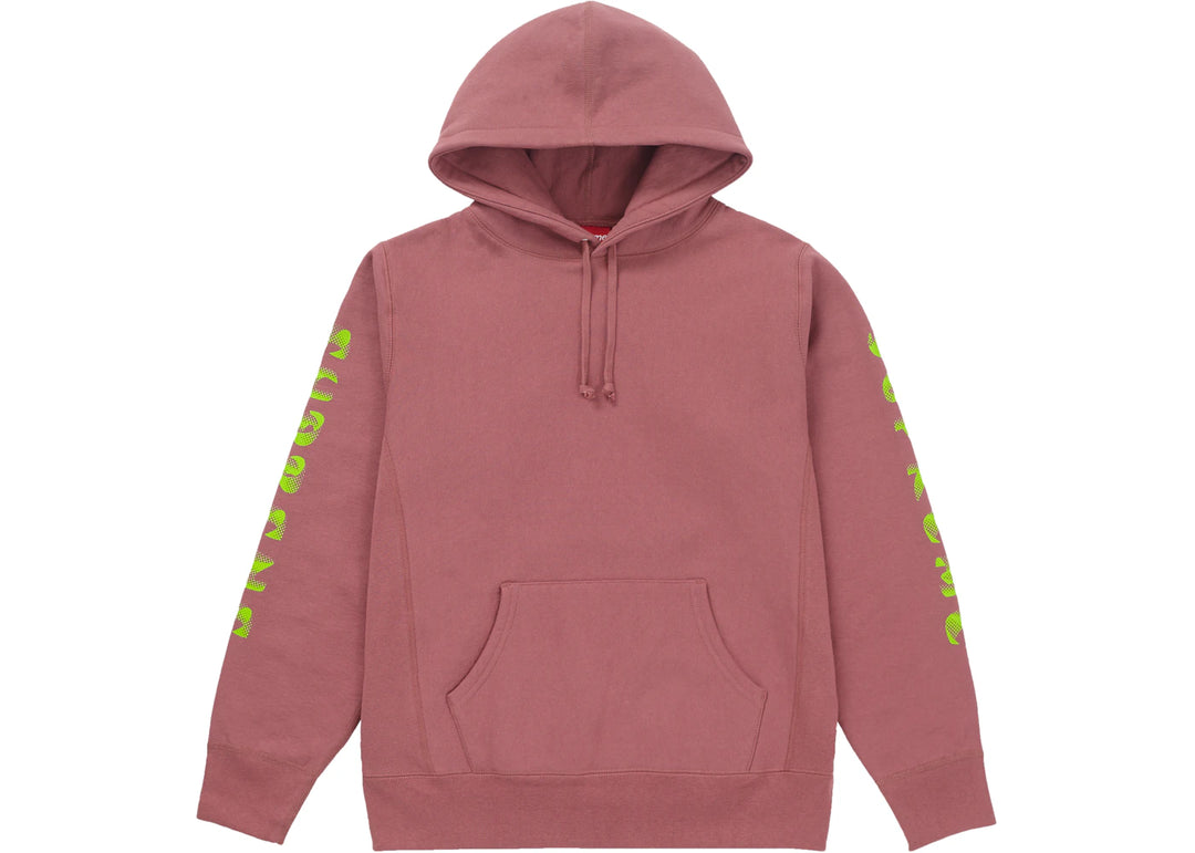 Supreme Gradient Sleeve Hooded Sweatshirt Dark Rose
