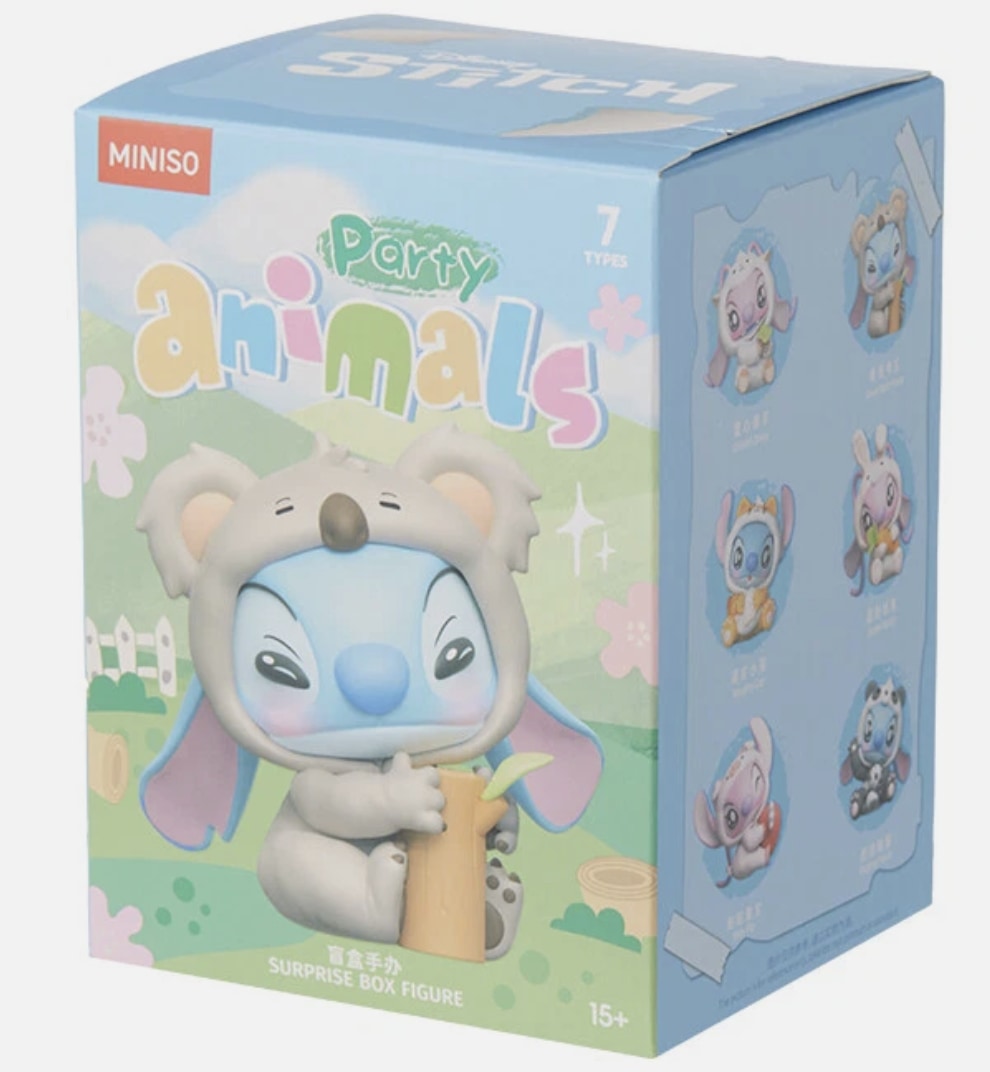 Miniso Stitch Party Animals Series Single Blind Box