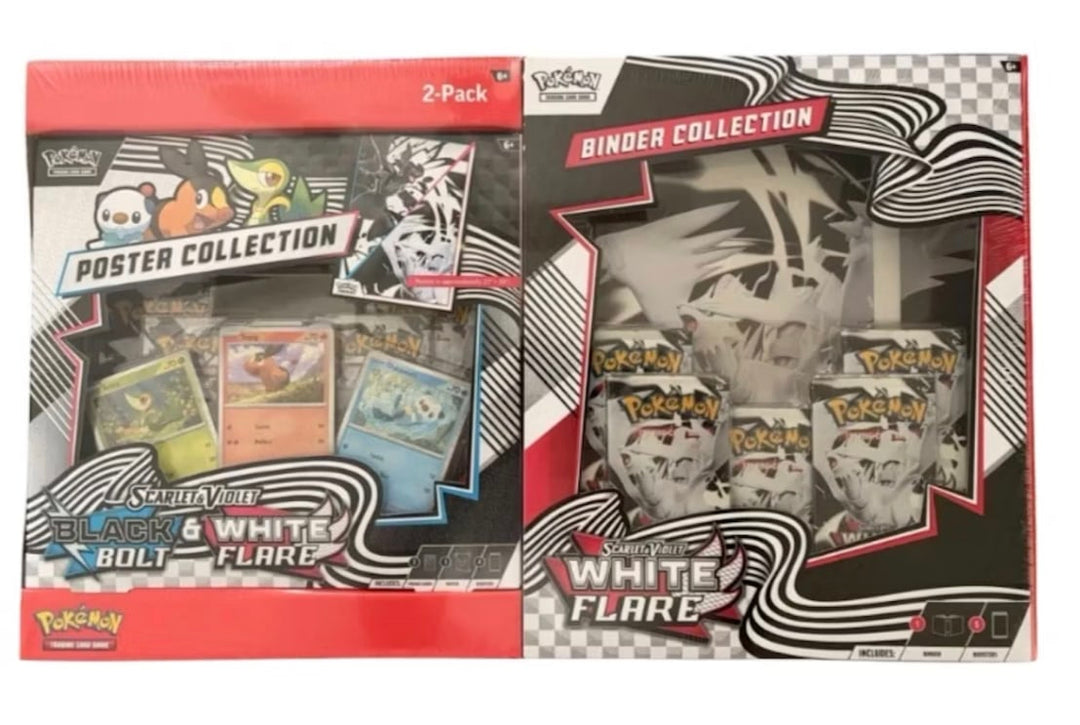 Pokémon Black Bolt &amp; White Flare Poster Collection and White Flare Binder Collection Bundle (Sam&
