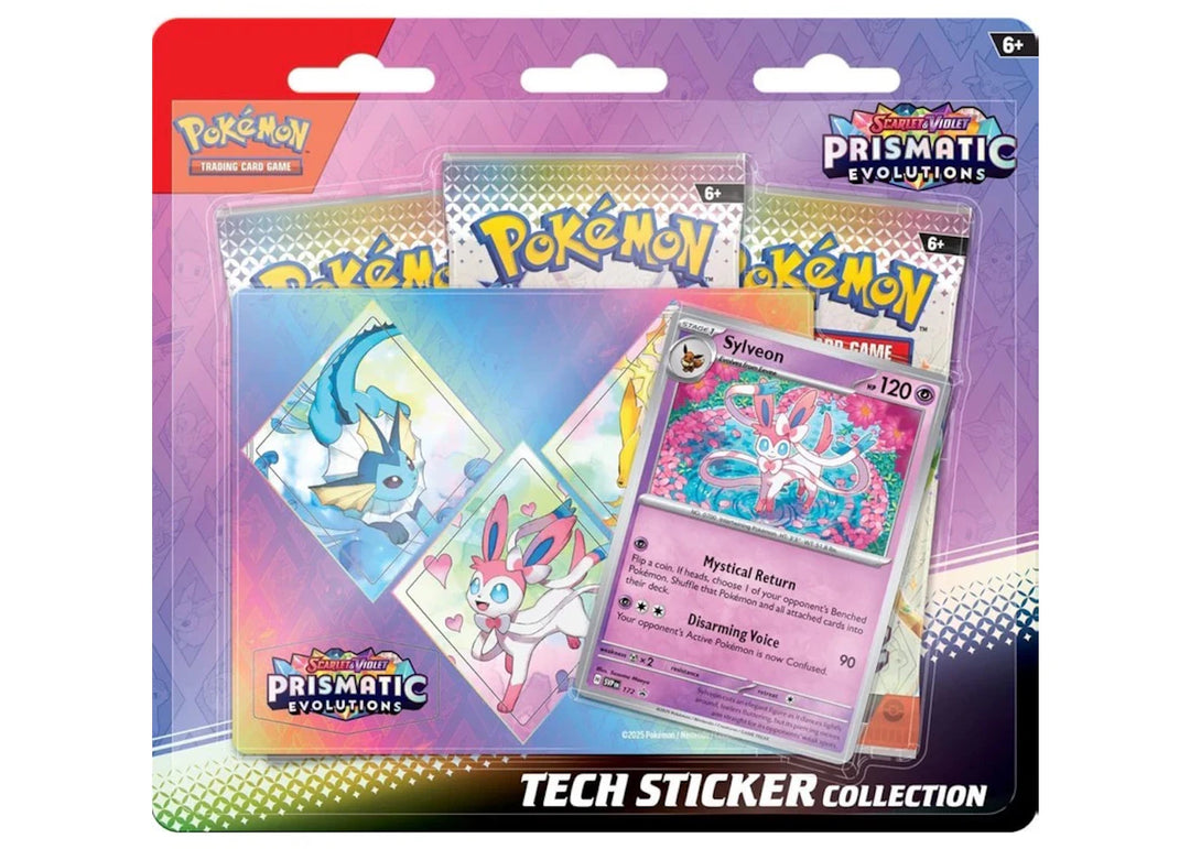 Pokèmon Scarlet &amp; Violet Prismatic Evolutions Sylveon Tech Sticker Collection