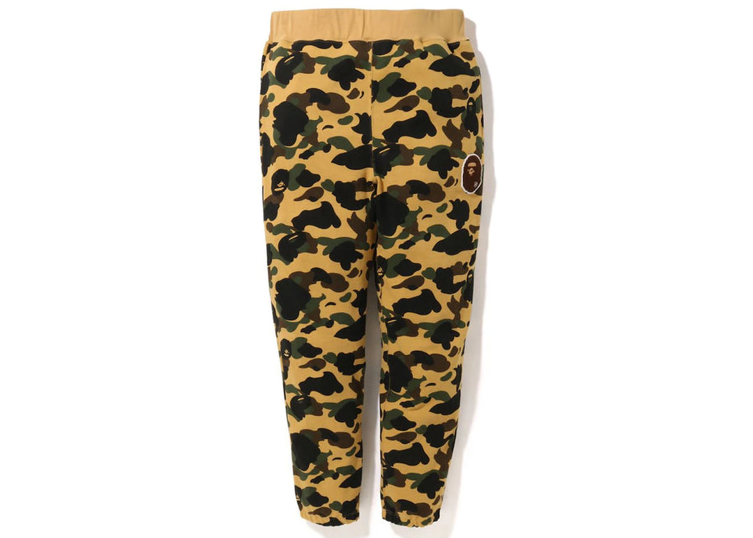 BAPE 1St Camo Ape Head Patched Sweatpants (FW22) Yellow