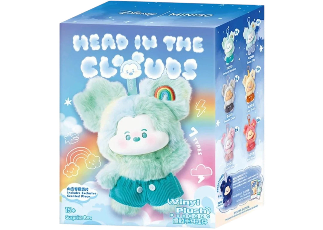 Miniso Disney Mickey Head In The Clouds Vinyl Plush Pendant Single Blind Box