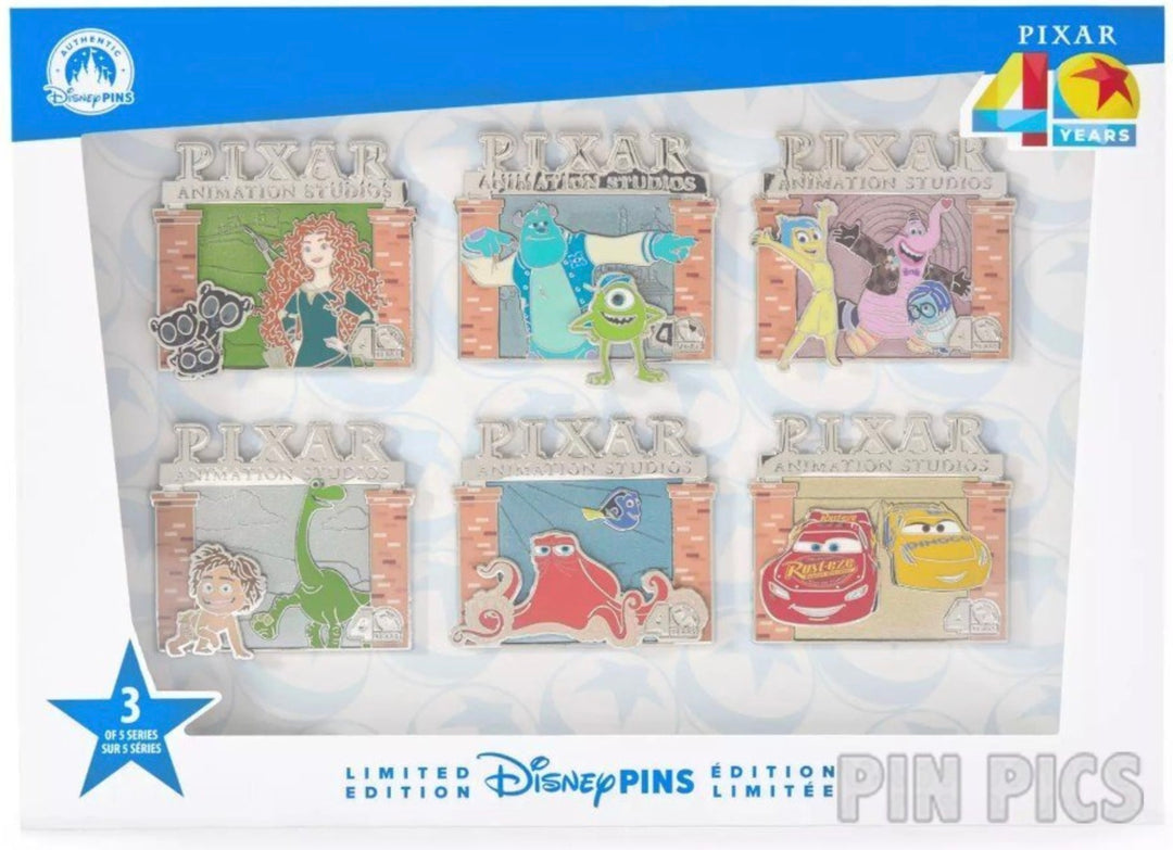 Pixar Animation Studios 40 Years Pin Set 3 – Limited Edition