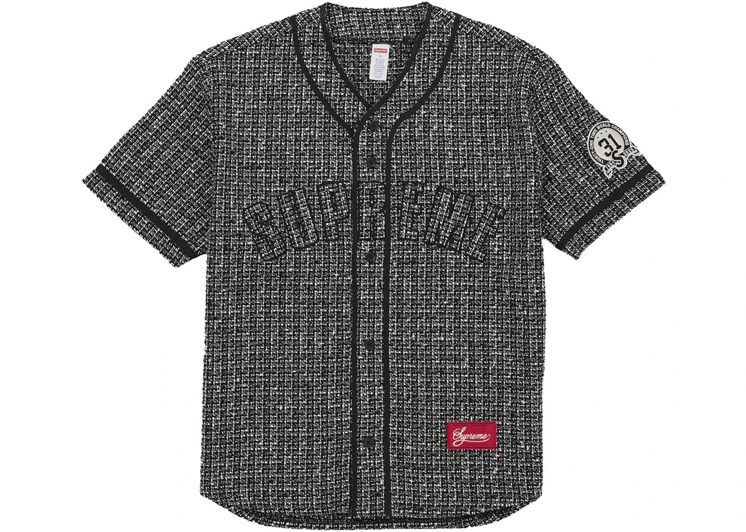 Supreme Boucle Baseball Jersey Black