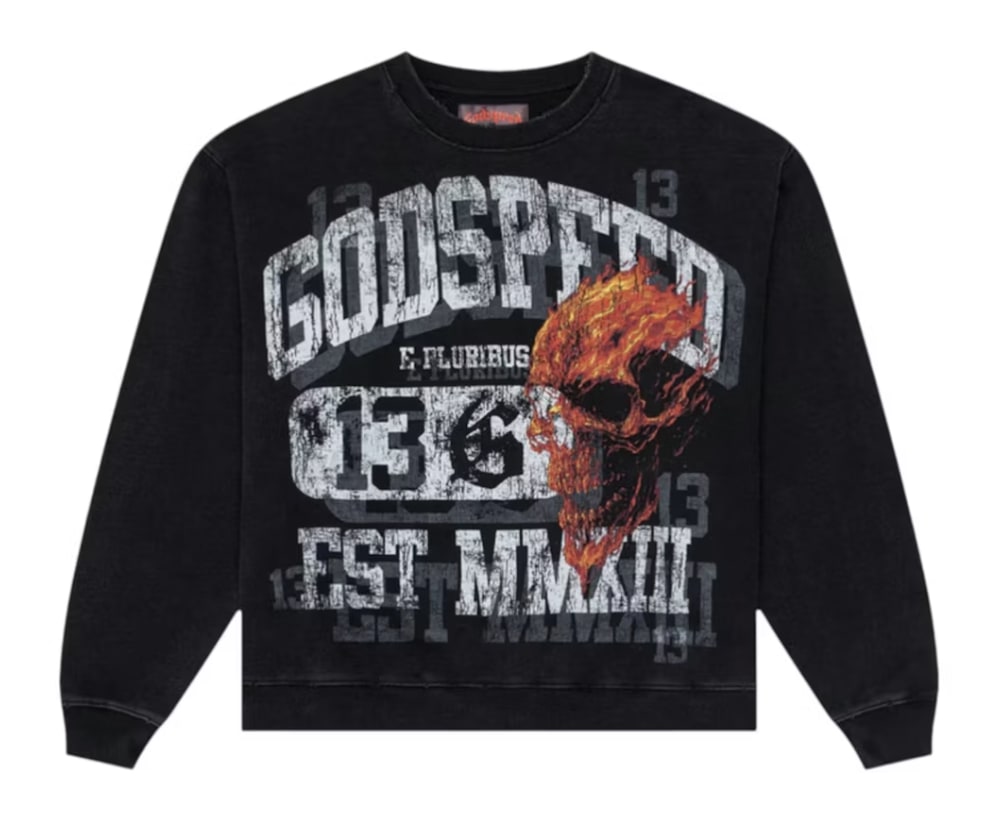 Godspeed Seeing Double Sweatshirt 'Black Wash'