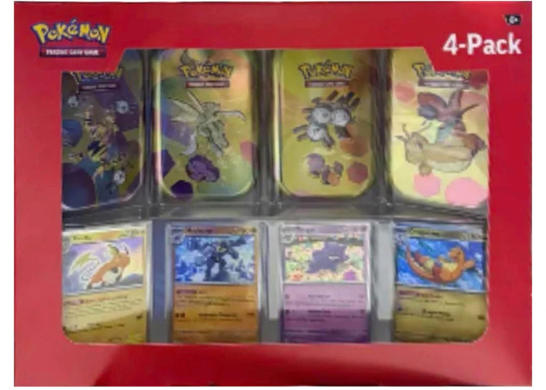 2025 Pokémon Scarlet and Violet 151 151 Mini Tin 4-Pack (Sam's Club Exclusive, Tin Art May Vary)