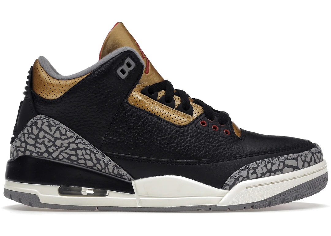 Jordan 3 Retro Black Cement Gold (Women&