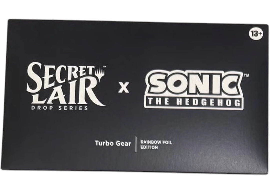 Magic: The Gathering Secret Lair Series Sonic The Hedgehog Turbo Gear Rainbow Foil