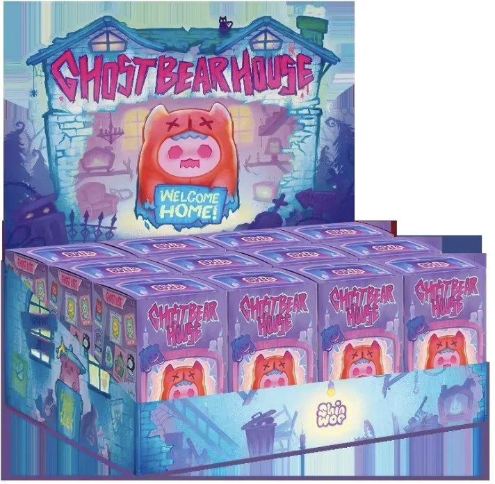 Finding Unicorn x ShinWoo Ghost Bear House Series Blind Box Sealed Case (Set of 12)