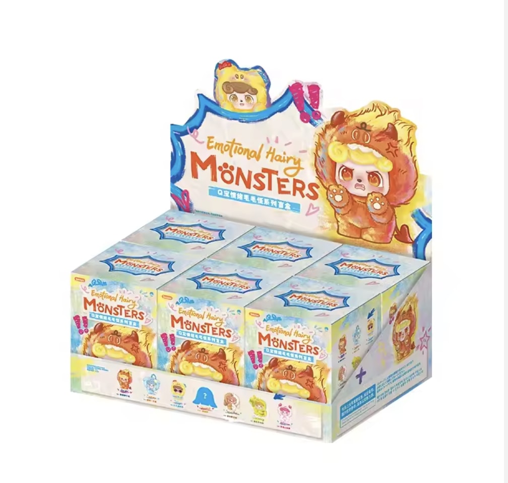 Q. Kid Emotional Hairy Monsters Series Blind Box Case (Set of 6)