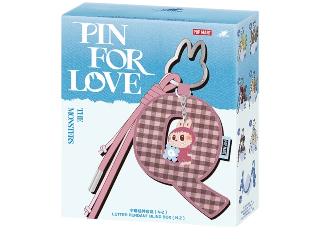 Pop Mart Labubu The Monsters Pin for Love Series Letter Pendant (N-Z) Single Blind Box