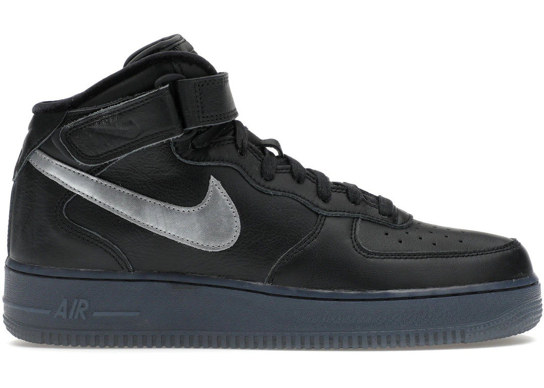 Nike Air Force 1 Mid PRM Black Metallic Silver