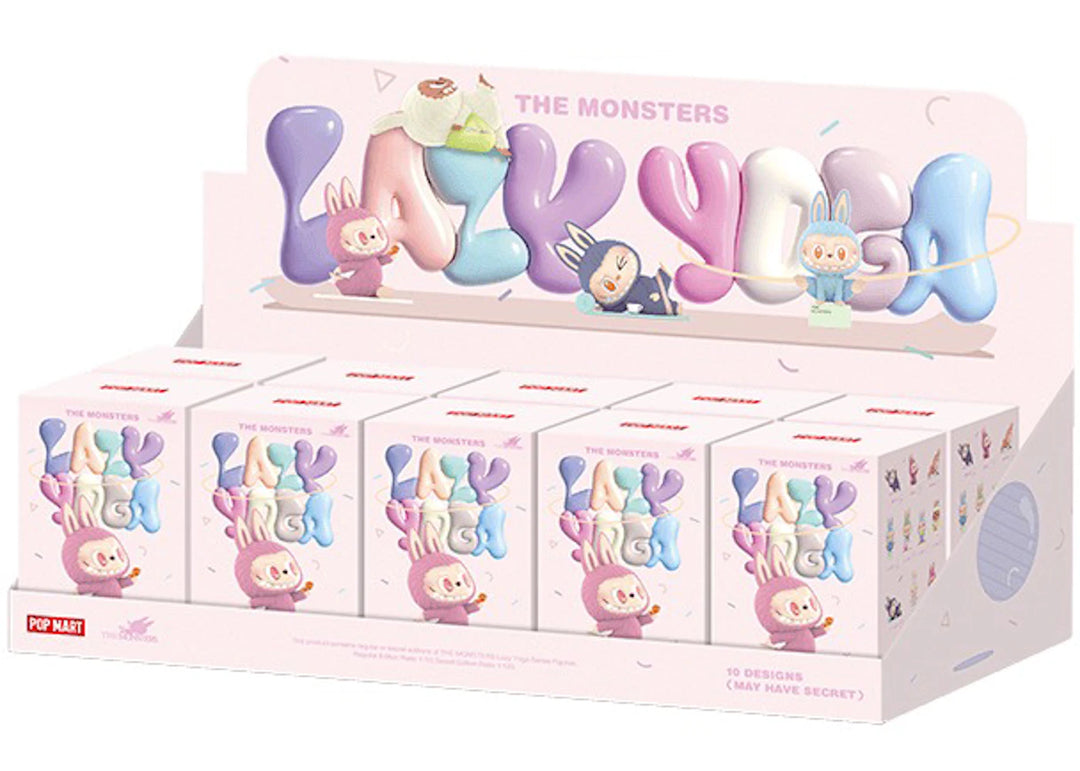 Pop Mart Labubu The Monsters Lazy Yoga Series Figures Sealed Case (10 Blind Box)