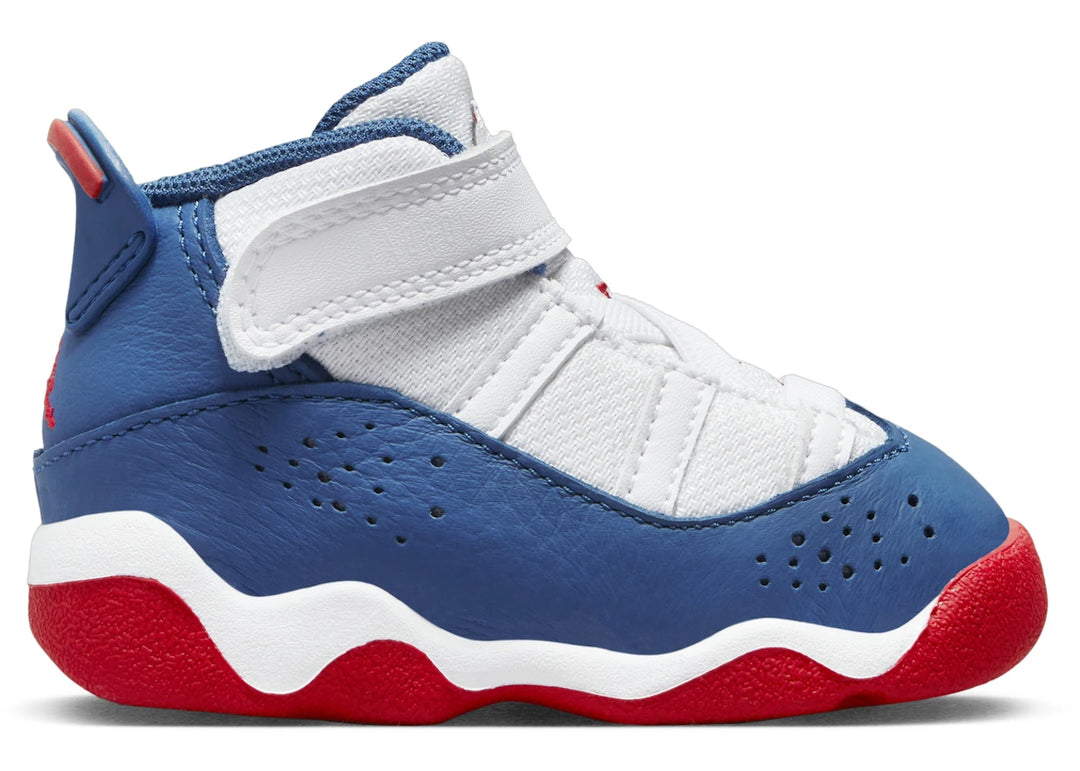 Jordan 6 Rings White University Red Light Steel Grey True Blue (TD)